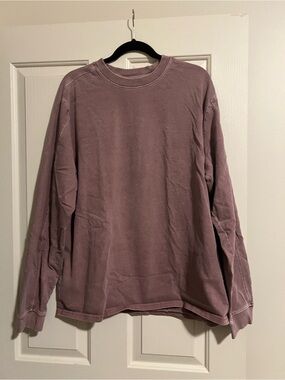 Long-Sleeve Crewneck Shirt - Dusty Mauve